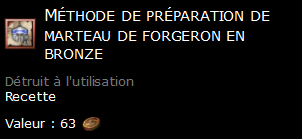 Méthode de préparation de marteau de forgeron en bronze