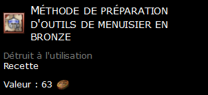 Méthode de préparation d'outils de menuisier en bronze