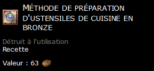 Méthode de préparation d'ustensiles de cuisine en bronze