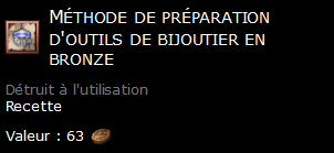 Méthode de préparation d'outils de bijoutier en bronze