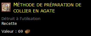 Méthode de préparation de collier en agate