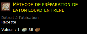 Méthode de préparation de bâton lourd en frêne