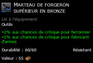 Marteau de forgeron supérieur en bronze