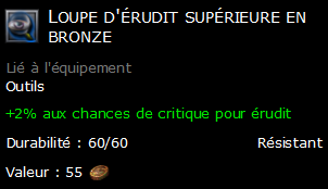 Loupe d'érudit supérieure en bronze