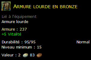 Armure lourde en bronze