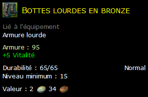 Bottes lourdes en bronze