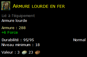 Armure lourde en fer