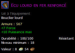 Ecu lourd en fer renforcé