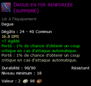 Dague en fer renforcée (supprimé)
