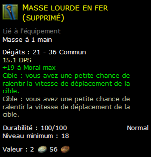 Masse lourde en fer (supprimé)