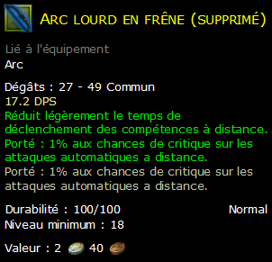 Arc lourd en frêne (supprimé)