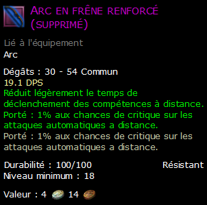 Arc en frêne renforcé (supprimé)