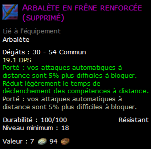 Arbalète en frêne renforcée (supprimé)