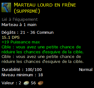 Marteau lourd en frêne (supprimé)