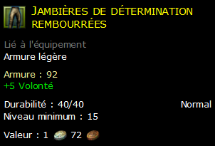 Jambières de détermination rembourrées