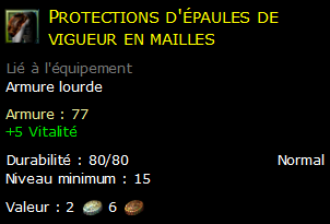 Protections d'épaules de vigueur en mailles