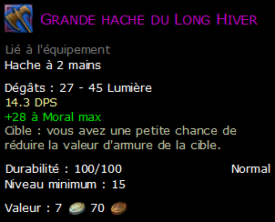 Grande hache du Long Hiver