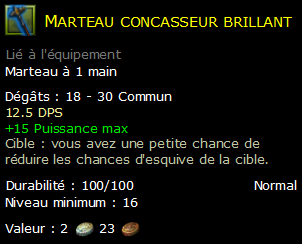 Marteau concasseur brillant