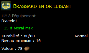 Brassard en or luisant