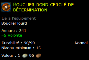 Bouclier rond cerclé de détermination