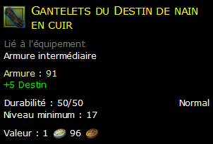 Gantelets du Destin de nain en cuir