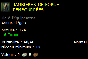 Jambières de force rembourrées