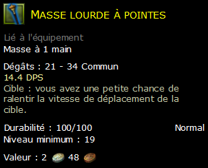 Masse lourde à pointes