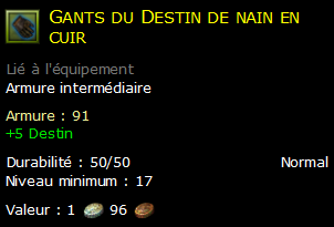 Gants du Destin de nain en cuir