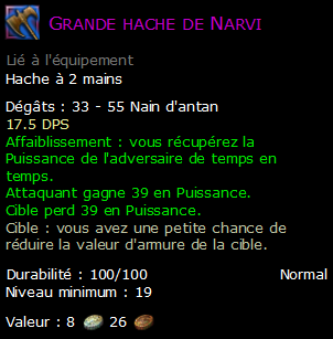 Grande hache de Narvi