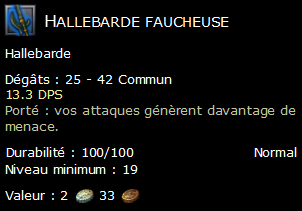 Hallebarde faucheuse