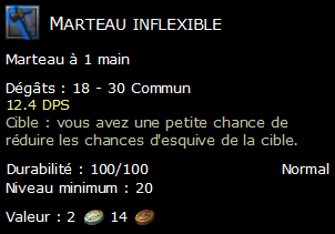 Marteau inflexible