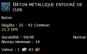 Bâton métallique entouré de cuir