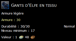 Gants d'Elfe en tissu