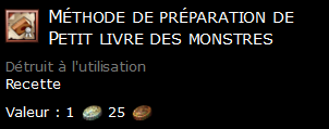 Méthode de préparation de Petit livre des monstres