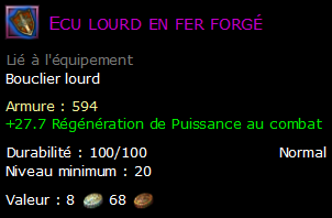 Ecu lourd en fer forgé