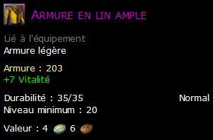 Armure en lin ample