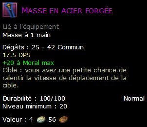 Masse en acier forgée