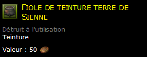 Fiole de teinture terre de Sienne