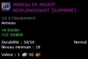 Anneau en argent resplendissant (supprimé)