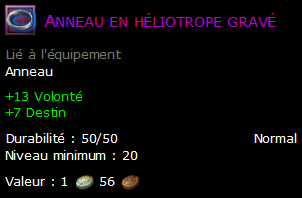 Anneau en héliotrope gravé