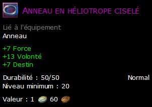 Anneau en héliotrope ciselé