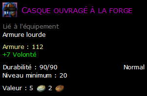 Casque ouvragé à la forge