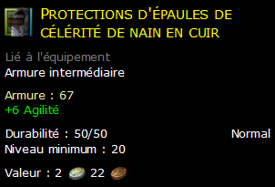 Protections d'épaules de célérité de nain en cuir