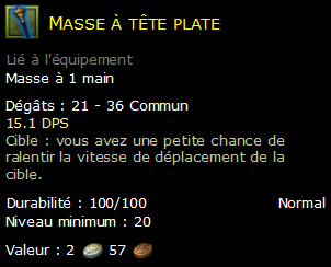 Masse à tête plate