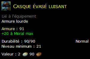 Casque évasé luisant