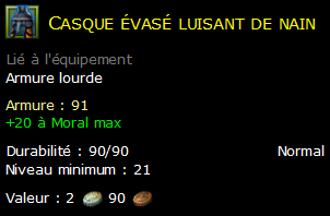 Casque évasé luisant de nain