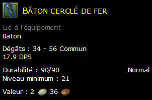 Bâton cerclé de fer