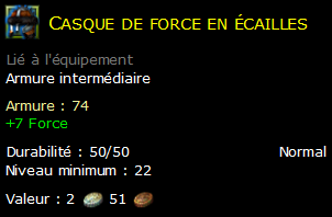 Casque de force en écailles