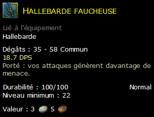 Hallebarde faucheuse
