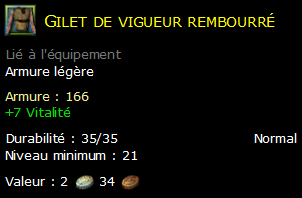 Gilet de vigueur rembourré